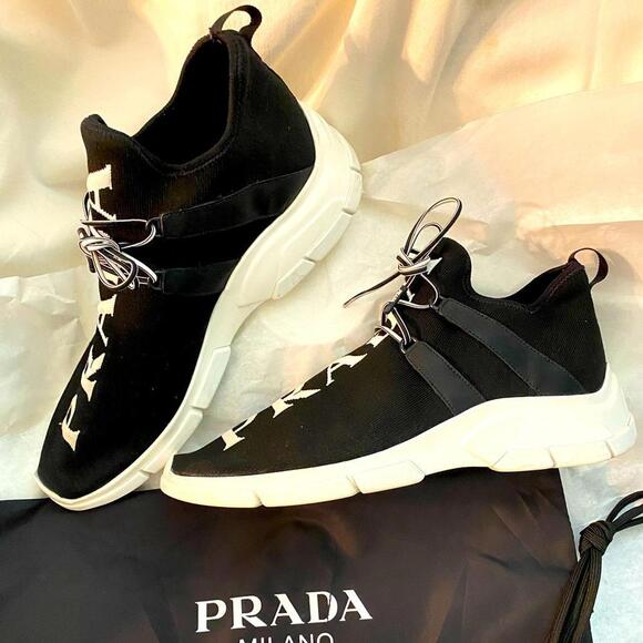 Prada Milano Two Tone Lace Up Sneakers, Men’s Size 9 - Picture 3 of 14